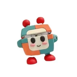 ჩასადები ქეისი for Apple AirPods Pro Cartoon Robot Soft Silicone Protective Case Cover