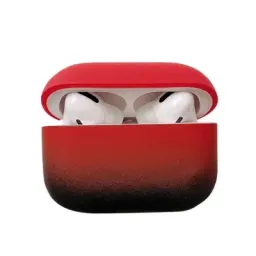 ჩასადები ქეისი For Apple AirPods Pro Gradient Frosted Bluetooth Earphone Protective Cover PC Hard Case (without Buckle) - Red Black-JUSTSHOP.GE-ზე