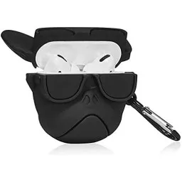 ჩასადები ქეისი For Apple AirPods Pro with Buckle Bluetooth Silicone Case - BlackDog