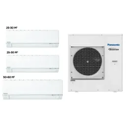Air Conditioning Panasonic CU-4E27PBD + CS-E9RKDW 2 Pcs, CS-E18RKDW 1 Pcs, Inverter, 110 - 120 კვმ2 OUTDOOR