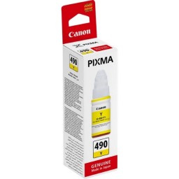 კარტრიჯი Canon Original Canon GI-490 Yellow 70ml for PIXMA G1400, G2400, G3400, G4400 (7 000 pages)