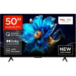 ტელევიზორი QLED TCL QLED TV 50(127cm) 50P7K 4K Google TV HDR10+ Dolby Atmos BT5.4 Wi-Fi 2.4+5GHz DVB-TT2CSS2 2x15W HDMI1.4HDMI2.0&HDMI2.1,HDCP1.4 300x300