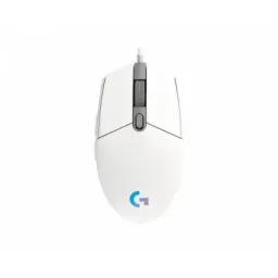 მაუსი LOGITECH G203 LIGHTSYNC Corded Gaming Mouse - WHITE - USB