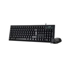 კლავიატურა Genius Wired Keyboard and Mouse Combo KM-100SE Black
