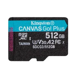 ფლეშ ბარათი Kingston Canvas Go Plus 512GB microSD Card | Up to 200MBs | Class 10, UHS-I, U3, V30, A2 | SDCG4512GB-JUSTSHOP.GE-ზე