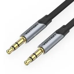 მობილურის აქსესუარი: VENTION BAPHF 3.5MM Male to Male Flat Aux Cable 1M Gray-JUSTSHOP.GE-ზე
