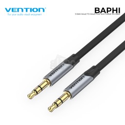 მობილურის აქსესუარი: VENTION BAPHI 3.5MM Male to Male Flat Aux Cable 3M Gray