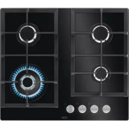 ქურის ზედაპირი AEG HKB64420NB 4Gas 60cm Black Glass