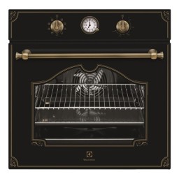 ღუმელი Electrolux OPEB2520R 2780W 72L Clean Enamel A Retro Black-JUSTSHOP.GE-ზე