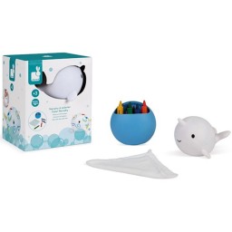 სათამაშოები, რომლებიც განვითარებას უწყობს ხელს Janod Color Narwhy