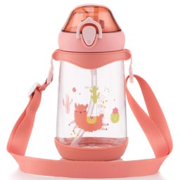 წყლის ბოთლი Ardesto Bottle for kids Llama, 500ml, plastic, pink-JUSTSHOP.GE-ზე
