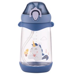 წყლის ბოთლი Ardesto Bottle for kids Unicorn, 500ml, plastic, blue-JUSTSHOP.GE-ზე