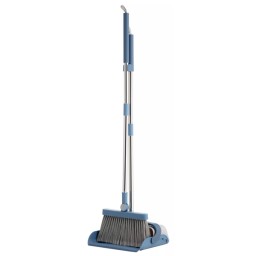 სახეხი ჯაგრისი Ardesto Cleaning Set dustpan and brush with long handle 79.2cm, plastic, blue-JUSTSHOP.GE-ზე