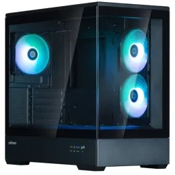 კომპიუტერის ქეისი Zalman Computer case P30 Black V2, without PSU, 1xUSB3.0, 1хUSB Type-C, 3x120mm ARGB, TG Front/Side Panel, mATX, Black-JUSTSHOP.GE-ზე