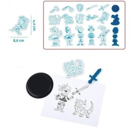 creativity Janod SET OF 30 STAMPINOO WARRIORS STAMPS