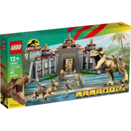 LEGO იურული მსოფლიო ვიზიტორთა ცენტრი: ტირანოზავრი რექსისა და რეპტორის თავდასხმა LEGO Jurassic World Visitor Center: T. rex & Raptor Attack