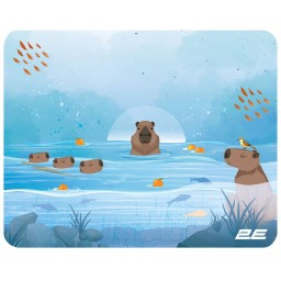 მაუსპადი Mouse Pad 2E CAPYBARRA, S(250x200x2mm), blue-JUSTSHOP.GE-ზე