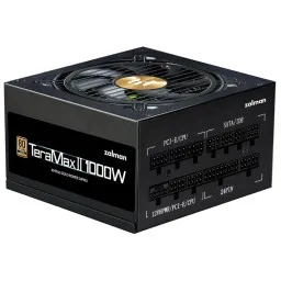 კვების ბლოკი Zalman PSU Teramax 2 (1000W), >90%, 80+ Gold, 120mm, 1xMB 28pin (18+10), 2xCPU 8pin(4+4), 3xMolex, 12xSATA, 4xPCIe 8pin(6+2), 1x12VHPWR, Fully Modular-JUSTSHOP.GE-ზე