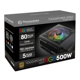 კვების ბლოკი THERMALTAKE PSU TOUGHPOWER GX1 RGB/500W/NON MODULAR/FAN HUB/FULL RANGE/80+ GOLD/JP MAIN CAP