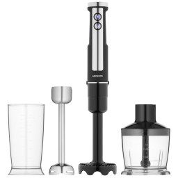 Ardesto ბლენდერი submersible blender 1000W, 3in1, bowl-600ml, chopper-500ml, black-silver-JUSTSHOP.GE-ზე