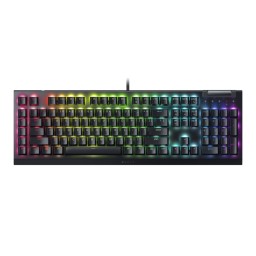 Razer მექანიკური კლავიატურა Keyboard mechanical BlackWidow V4 X, 110key, Green Switch, USB-A, EN, RGB, black