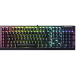 Razer მექანიკური კლავიატურა Keyboard mechanical BlackWidow V4 X, 110key, Yellow Switch, USB-A, EN/RU, RGB, black