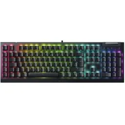 Razer მექანიკური კლავიატურა Keyboard mechanical BlackWidow V4 X, 110key, Yellow Switch, USB-A, EN/RU, RGB, black-JUSTSHOP.GE-ზე
