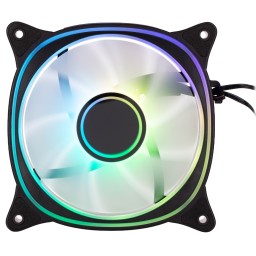 2E GAMING Case Fan Air Cool X Fan ACF120XB-ARGB, 120mm, 1200rpm, 3pin, 3pin +5VARGB, 20,4dBa, black-JUSTSHOP.GE-ზე