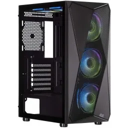 2E GAMING PC case Aruba G3313B, without PSU, 1xUSB3.0, 2xUSB2.0, 5x120mm ARGB, VGA 300mm, LCS ready, HUB, TG Side Panel, ATX, black-JUSTSHOP.GE-ზე