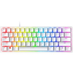 Razer კლავიატურა Keyboard Huntsman Mini Mercury Ed. RGB 61key Red Switch USB EN White