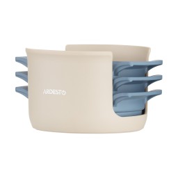 Ardesto კვერცცის საჭრელი Egg slicer 3 in 1 Gemini, stainless steel, plastic, gray-blue-JUSTSHOP.GE-ზე