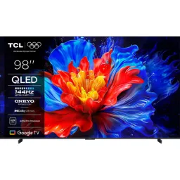 ტელევიზორი QLED TCL TV 98(249cm) 98P8K 4K Google 120Hz(VRR 144Hz DLG244Hz) HDR10+ 2.1CH 2x10W+15W BT5.2 Wi-Fi 2.4+5GHz DVB-T T2 C S S2 2x15W Airplay2 600x500