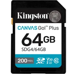 მეხსიერების ბარათი Kingston Canvas Go Plus 64GB SD Card | Up to 200MB s Class 10, UHS-I, U3, V30 SDG4 64GB-JUSTSHOP.GE-ზე
