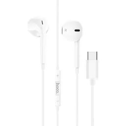 ყურსასმენი Hoco M101 Crystal joy Type-C wire-controlled digital earphones with microphone White-JUSTSHOP.GE-ზე