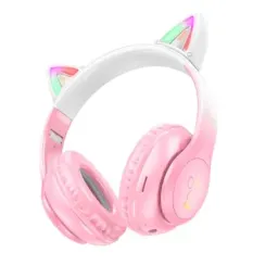უკაბელო ყურსასმენი Hoco W42 Cat ears BT headphones cherry blossom-JUSTSHOP.GE-ზე