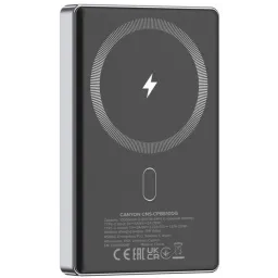 პორტატული დამტენი Canyon OnCharge 510 slim Magsafe 10000 mAh PD20W Dark Grey (CNS-CPB510DG)-JUSTSHOP.GE-ზე
