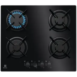 ჩასაშენებელი ზედაპირი Electrolux EGT6242NVK 4Gas 60cm Black Glass