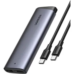 მყარი დისკის ქეისი UGREEN CM767 (35267), M.2 NVMe SSD Enclosure, Grey-JUSTSHOP.GE-ზე