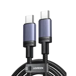 USB კაბელი UGREEN L532 (65907), 240W, Type-C to Type-C PD Fast Charging Cable, 1m, Space Gray-JUSTSHOP.GE-ზე
