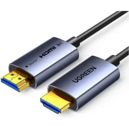 ვიდეო კაბელი UGREEN HD183 (55508), 8K, Fiber Optic HDMI To HDMI Cable, 30m, Grey/Black