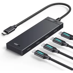 USB-C ჰაბი UGREEN CM806 (35584), Type-C, HUB, Black