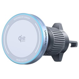 მანქანის უსადენო დამტენი UGREEN W758 (55967) MagFlow, 25W, Magnetic Wireless Car Charger, Grey-JUSTSHOP.GE-ზე