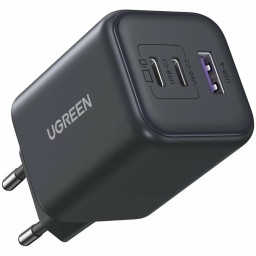 მობილურის დამტენი UGREEN X527 (65156B), 45W, USB, Type-C, GaN Fast Charger, Grey-JUSTSHOP.GE-ზე