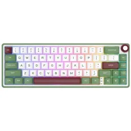 კლავიატურა Royal Kludge RK R65 RGB Mechanical Keyboard, Brown switch, Hot Swappable, Type-C wired, Green sand-JUSTSHOP.GE-ზე