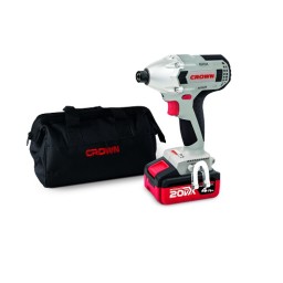 CROWN CT22021HX-4C2 TB-ხრახნმჭერი 1/4 hexagonal 20V MAX 4Ah-JUSTSHOP.GE-ზე