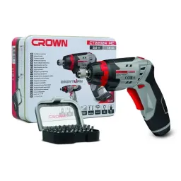 CROWN CT22024 MC - ელ.სახრახნისი 3.6V საცვლელი პირებით-JUSTSHOP.GE-ზე