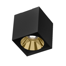 LINUS LED ჭერის სანათი შავი/ვერცხლისფერი რეფ. (SQUARE) 9W 4000K-JUSTSHOP.GE-ზე