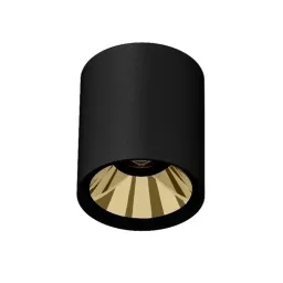 LINUS LED ჭერის სანათი შავი/ოქროსფერი რეფ. (ROUND) 9W 3000K-JUSTSHOP.GE-ზე