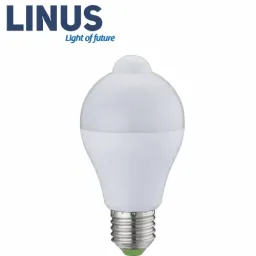 LINUS Lin63-4345 LSS012 LED ნათურა მოძრაობის ინფრაწითელ სენზორზე 7W 6500K