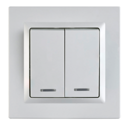 LINUS LIN-3254 ორიანი ჩამრთველი განათებით-JUSTSHOP.GE-ზე